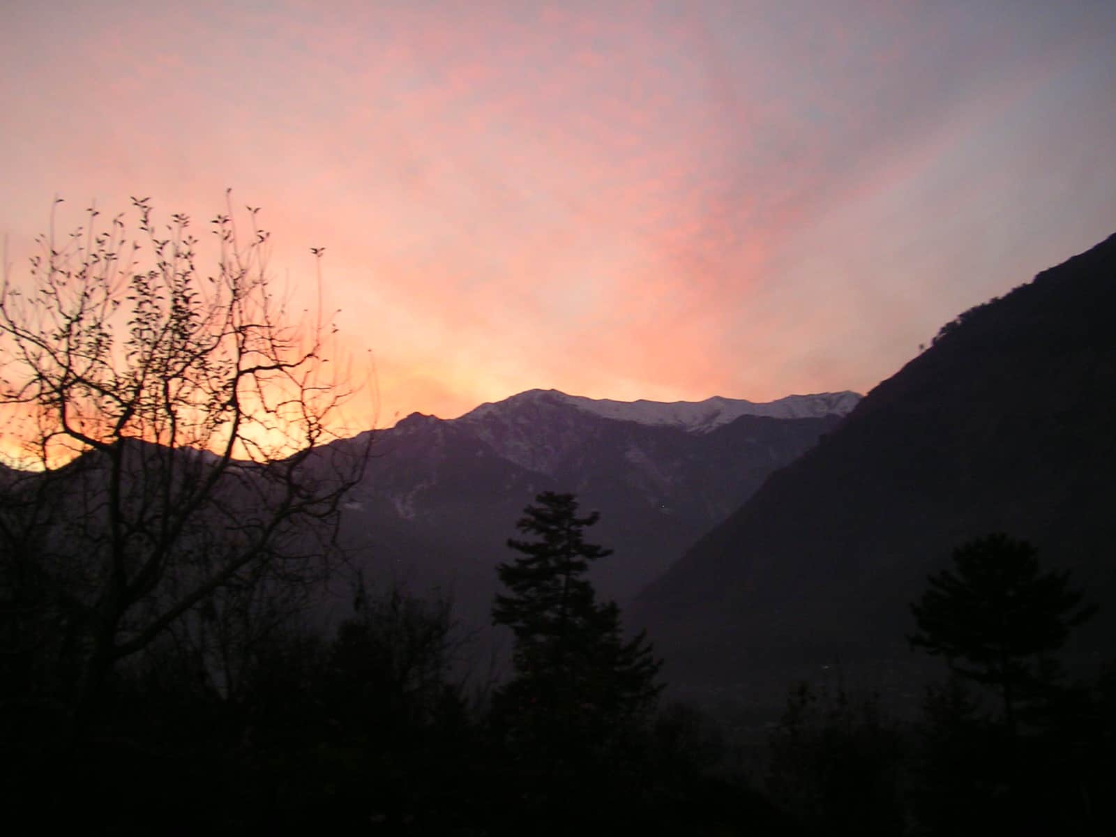Himalayas, sunset, Raison, Manali