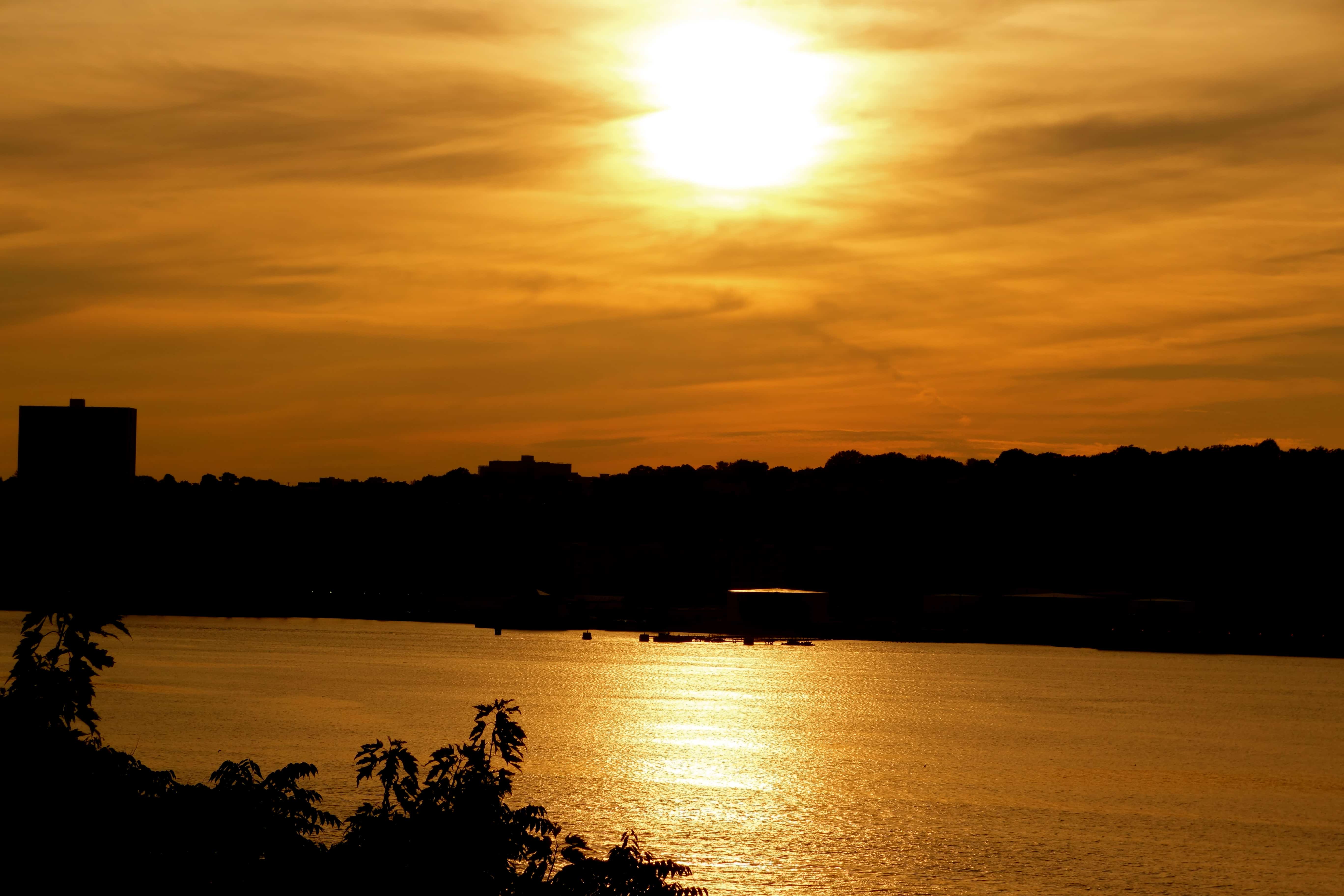 Hudson river sunset, New York sunset