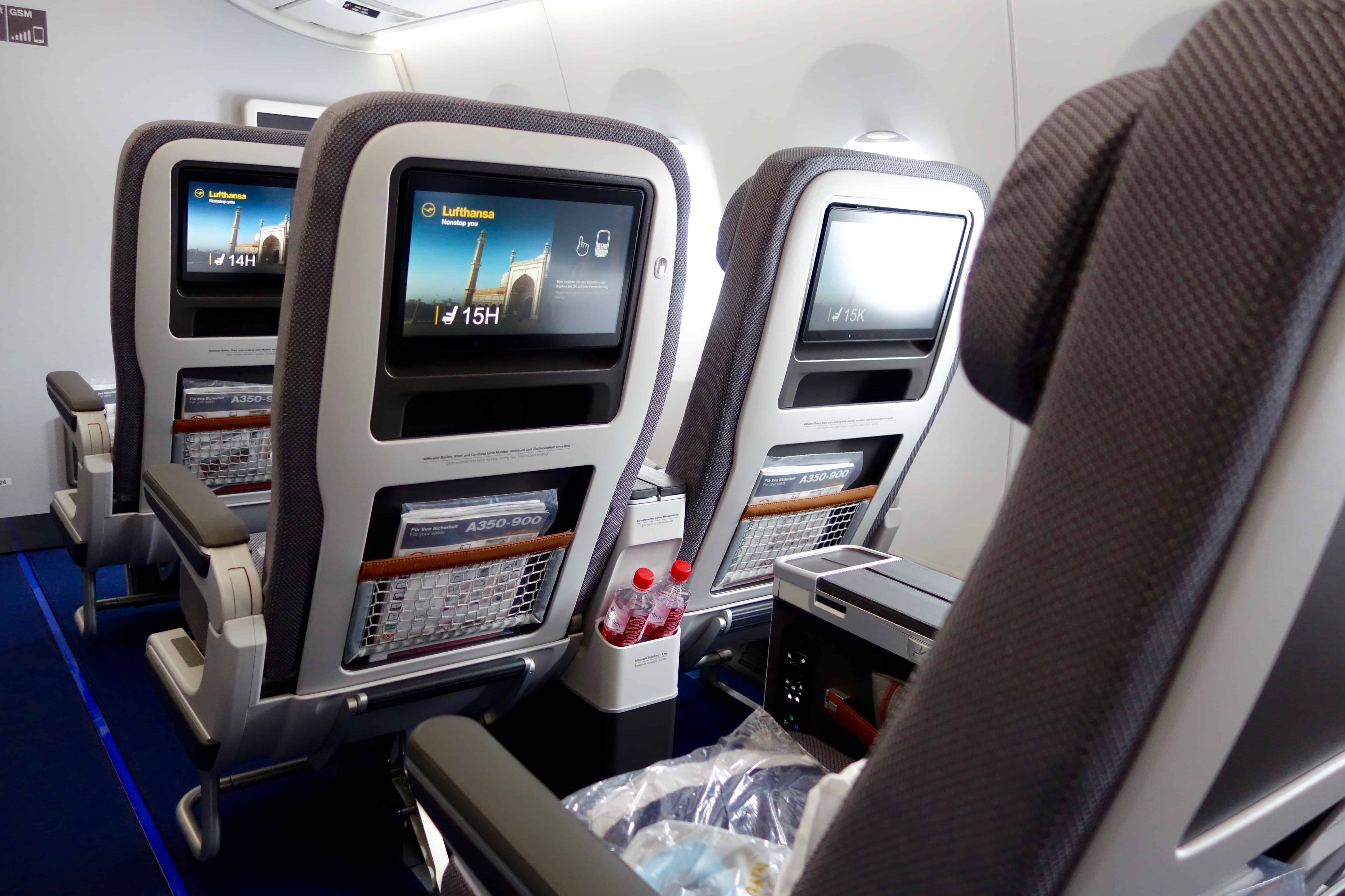 Lufthansa premium economy, lufthansa A350 seats, lufthansa review