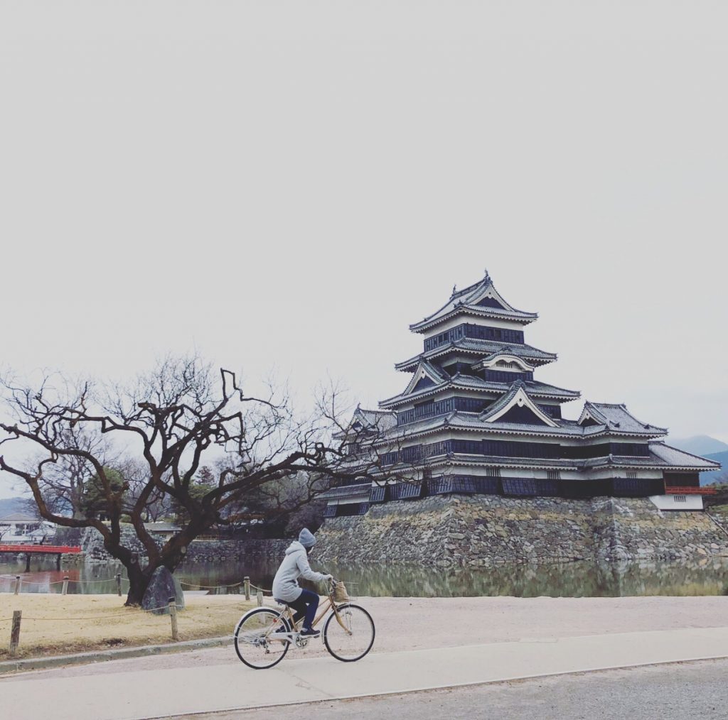 matsumoto castle, cycling japan, Japanese people