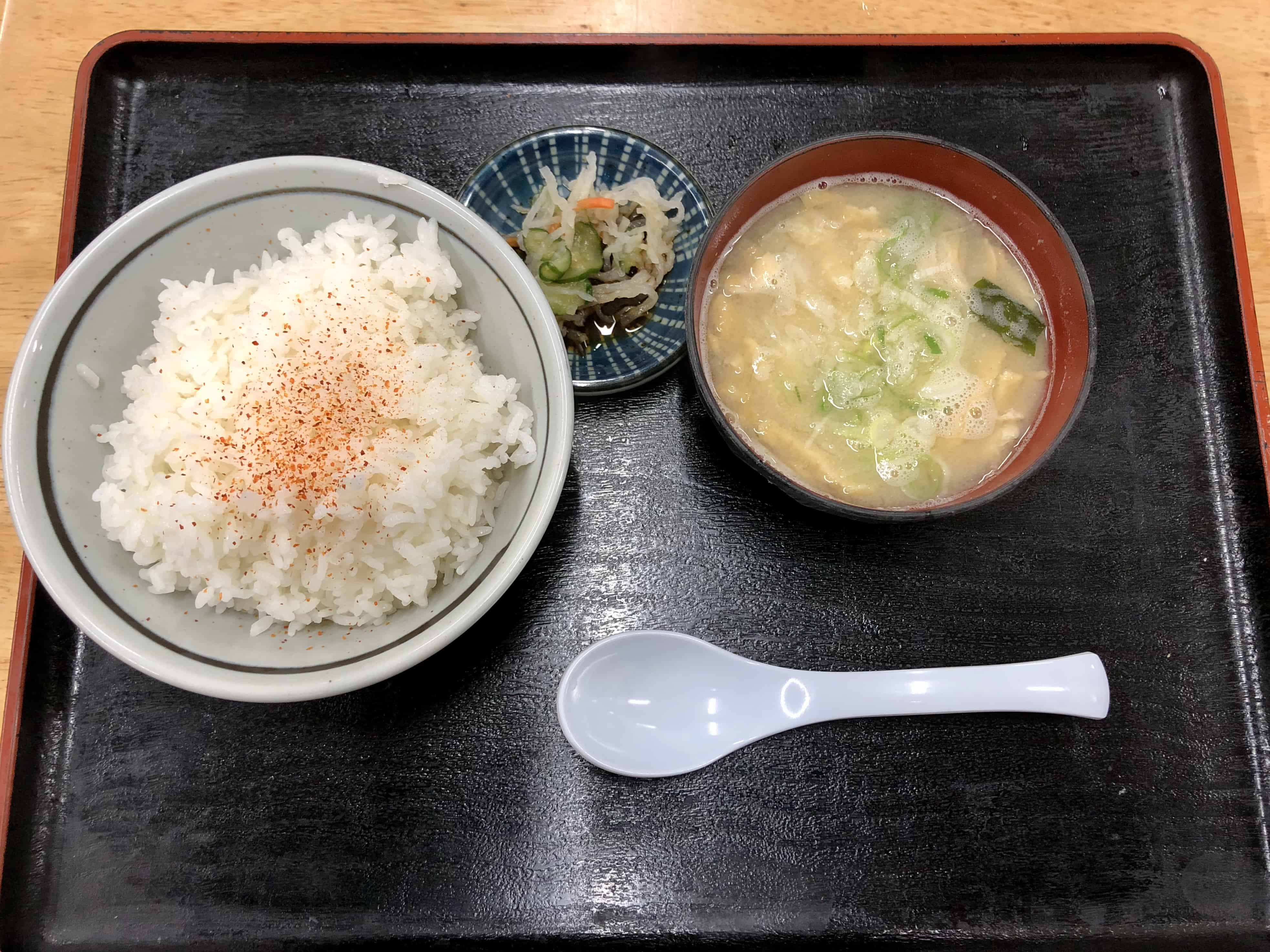 miso sour with dashi vegetarian food in japan