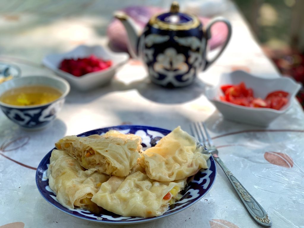 uzbekistan food, uzbekistan vegan food, khanum uzbekistan