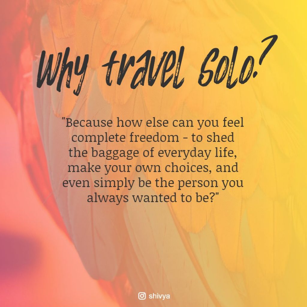 why travel solo
